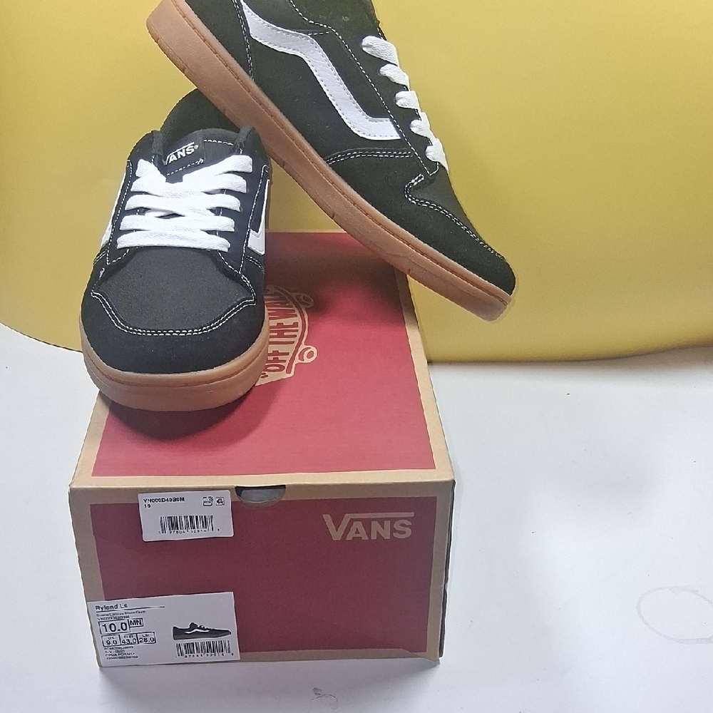 Vans Black and White Skate Shoes with Gum Soles